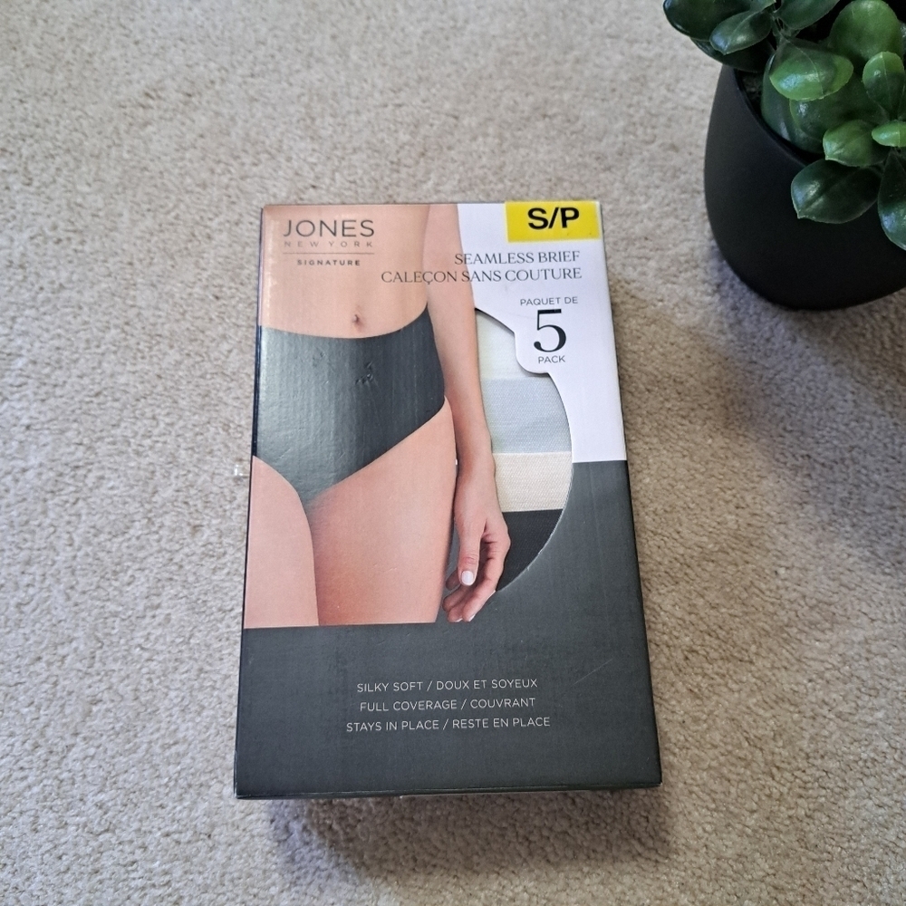 Jones New York Seamless Briefs | 5 Pack Underwear Women's Small